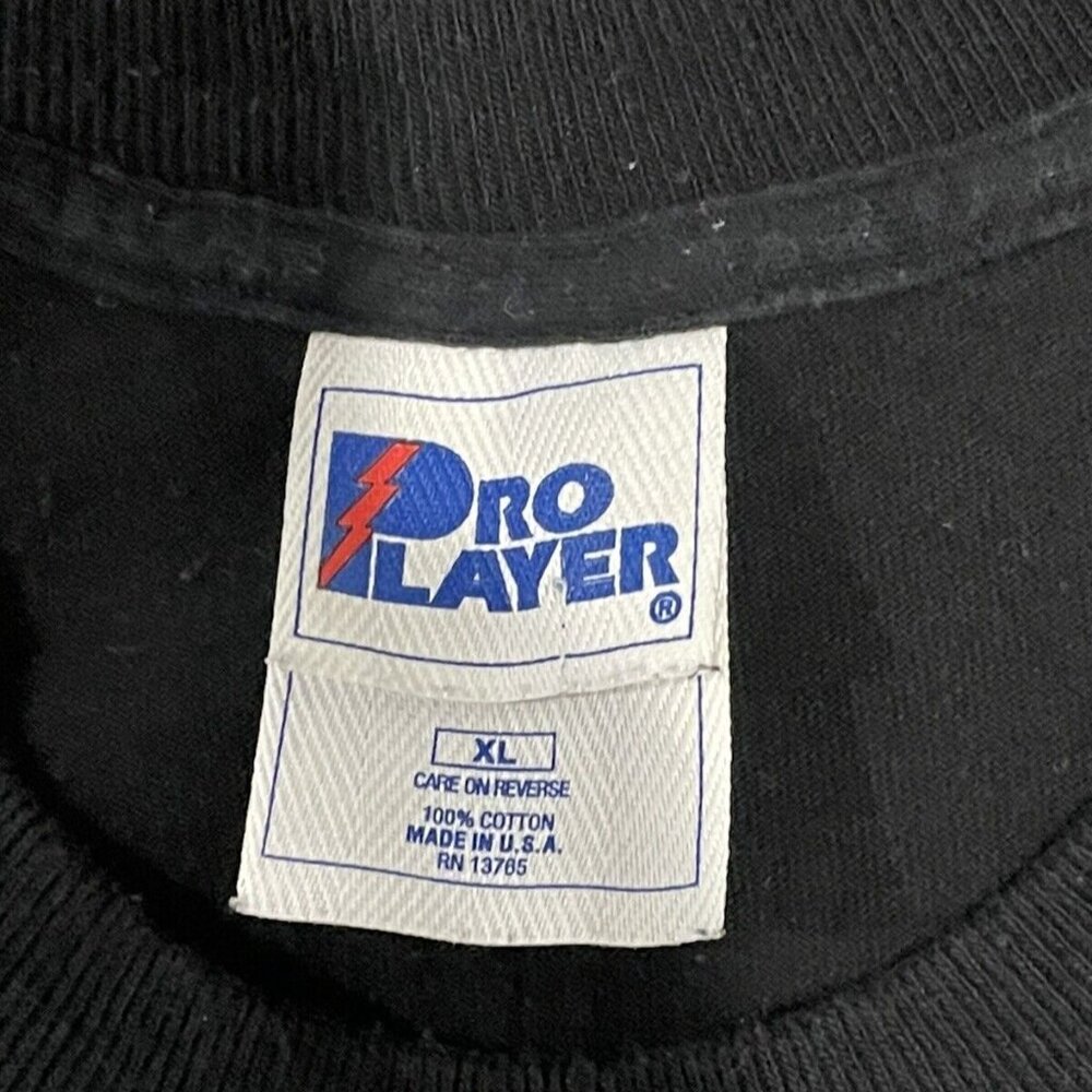 Vintage Chicago Bulls TShirt XL Pro Player USA Single Stitch Black Graphic Tee - Picture 7 of 9